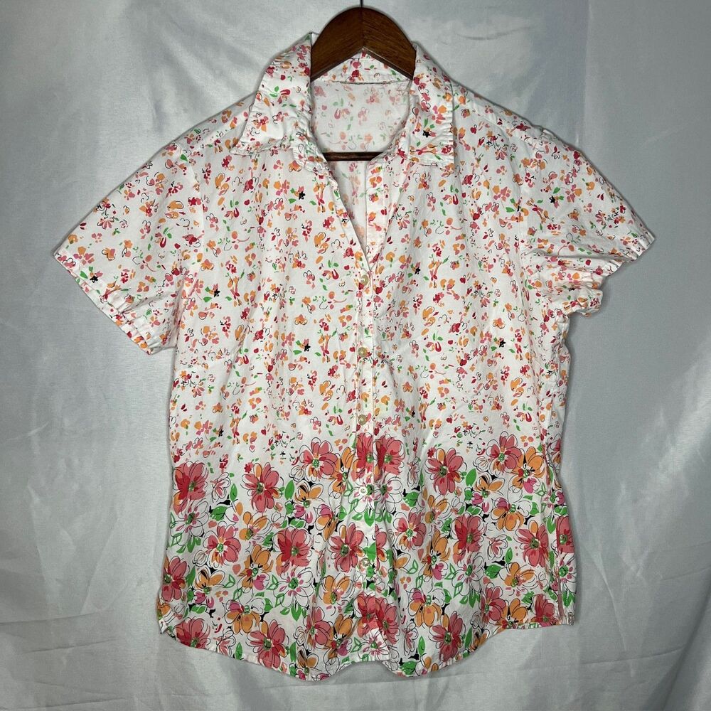 Floral Top/Pajama Top Short Sleeve Womens